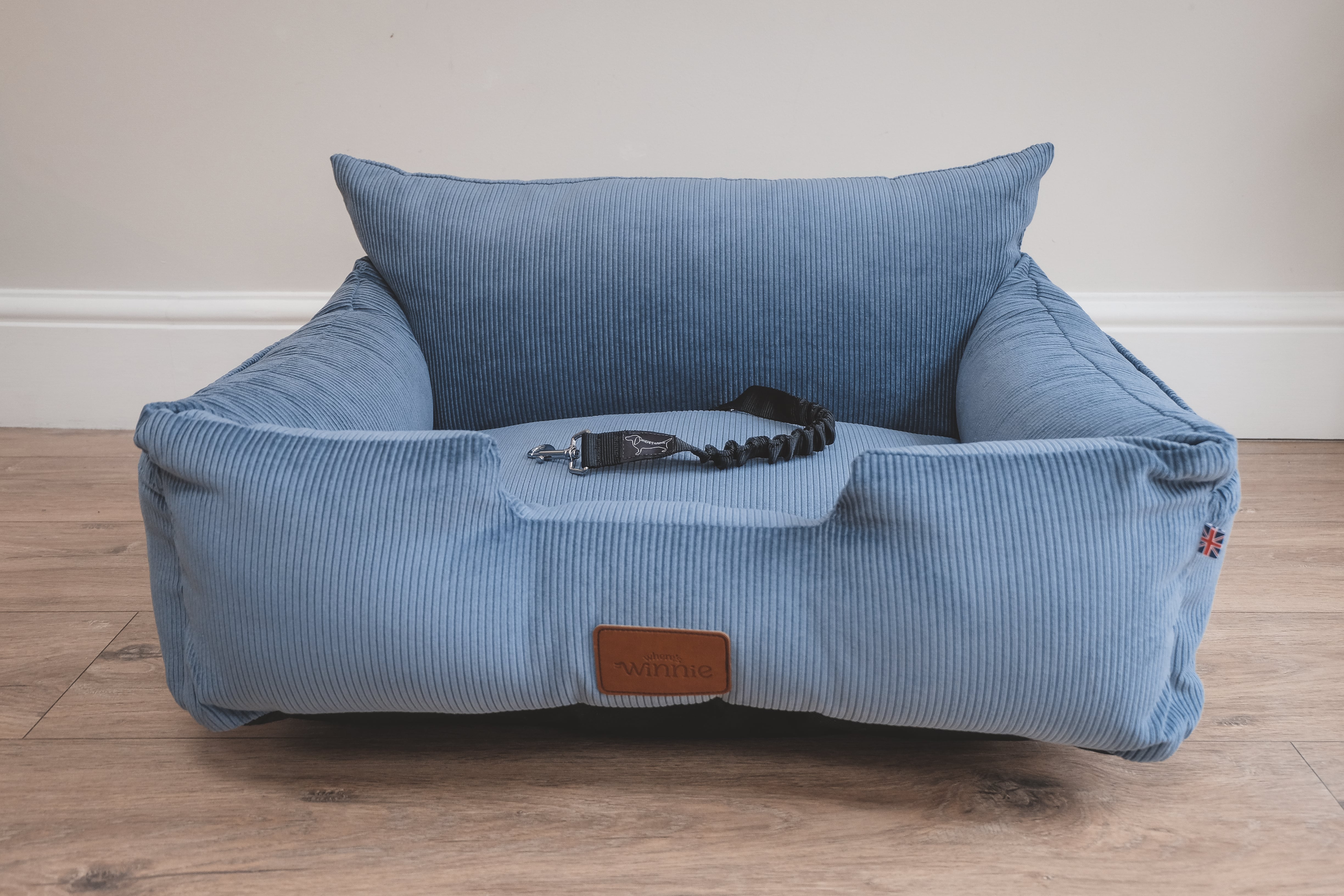 Luxury Large Dog Car Seat - Denim Blue