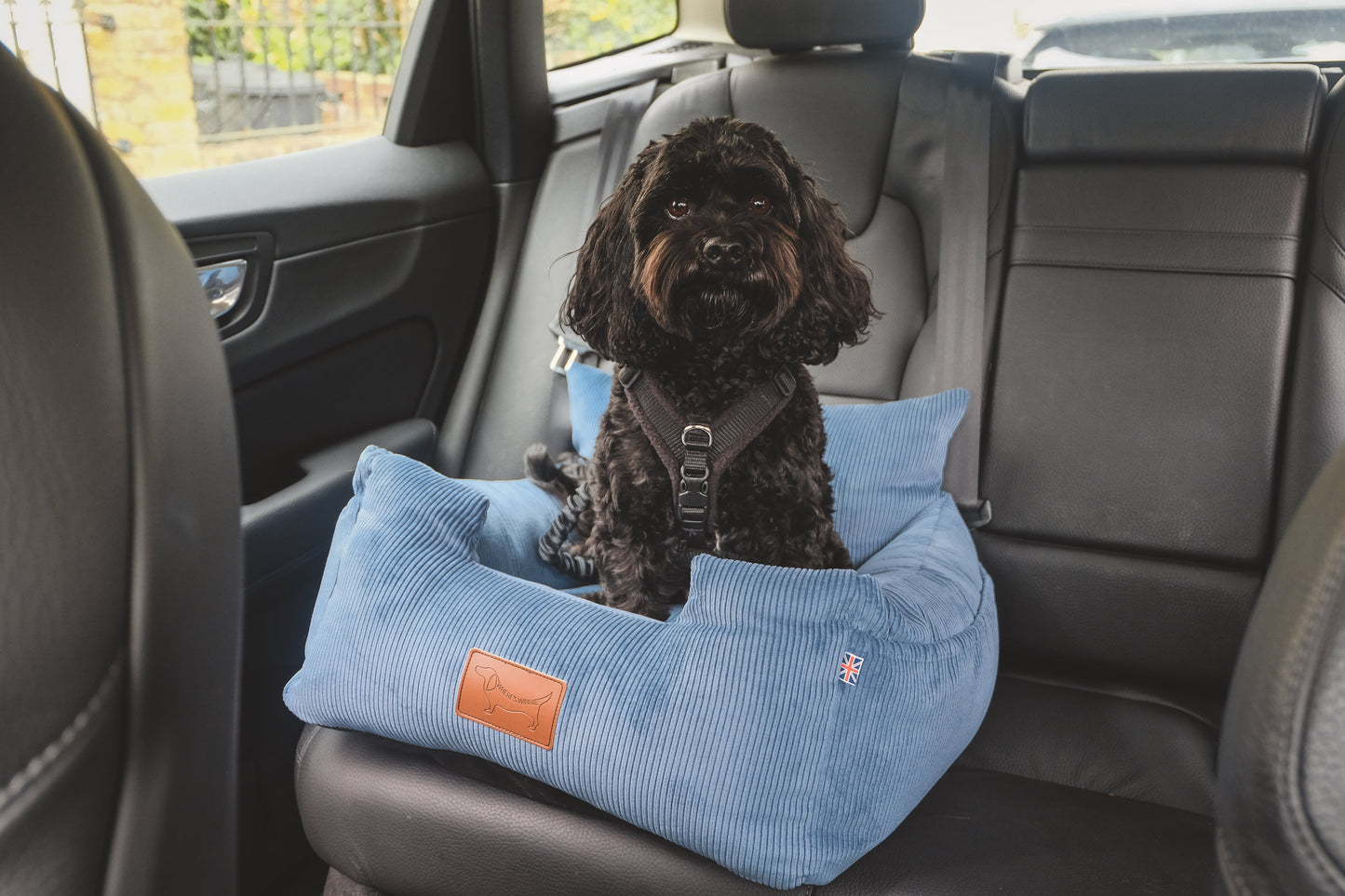 Luxury Isofix Dog Car Seat - Denim Blue