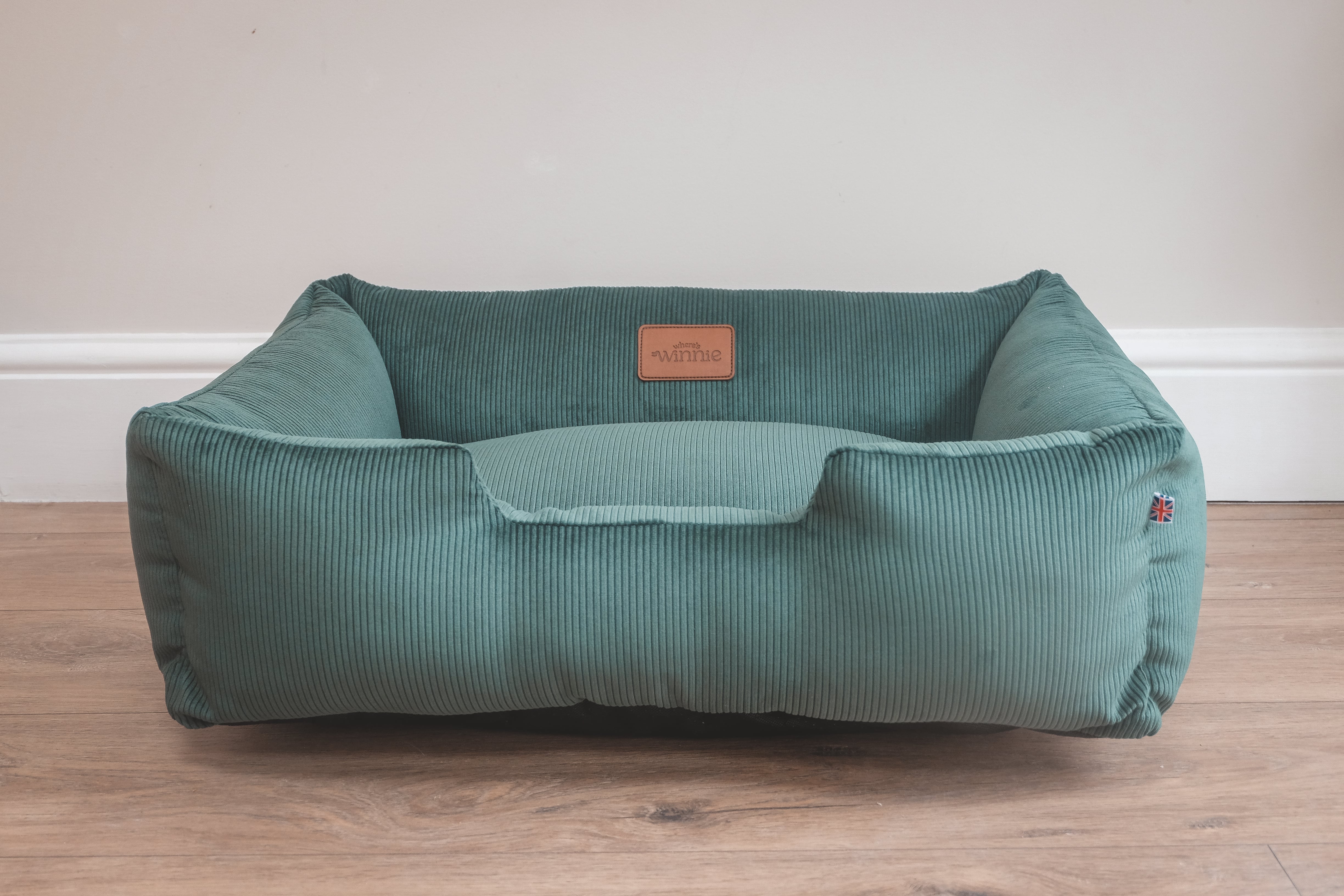 Corduroy Dog Bed - Country Green