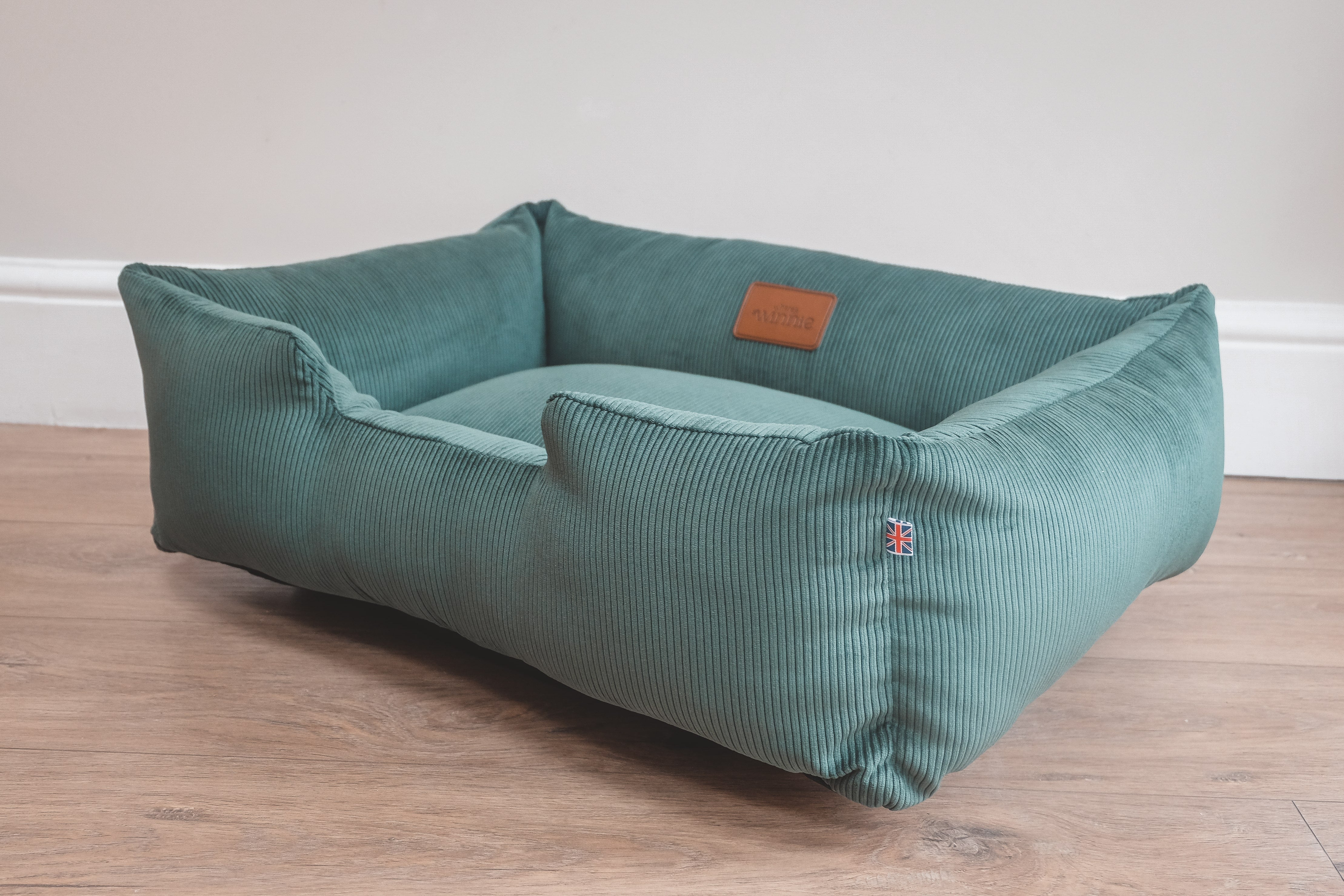 Corduroy Dog Bed - Country Green