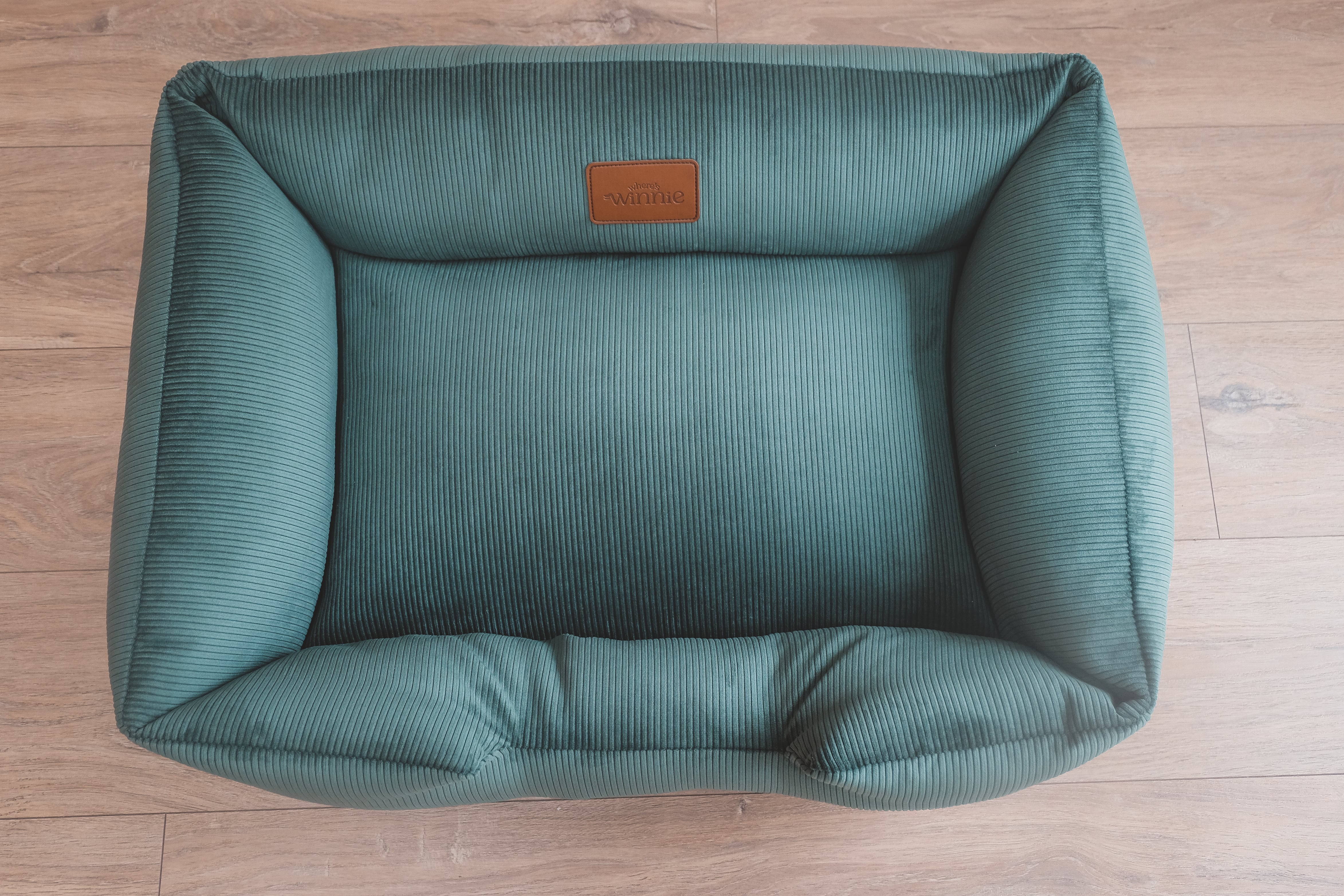 Corduroy Dog Bed - Country Green