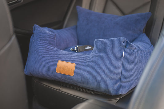 Luxury Isofix Dog Car Seat - Navy Blue