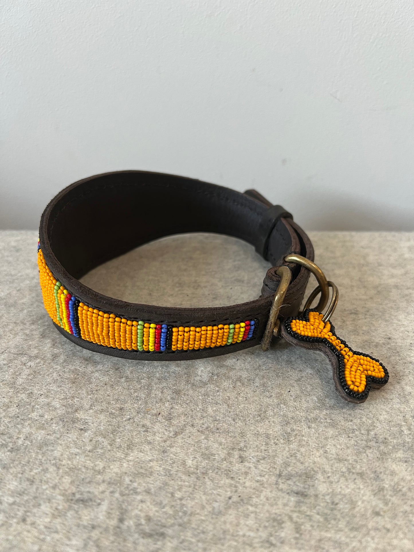 Dog Collar - Giriama Orange